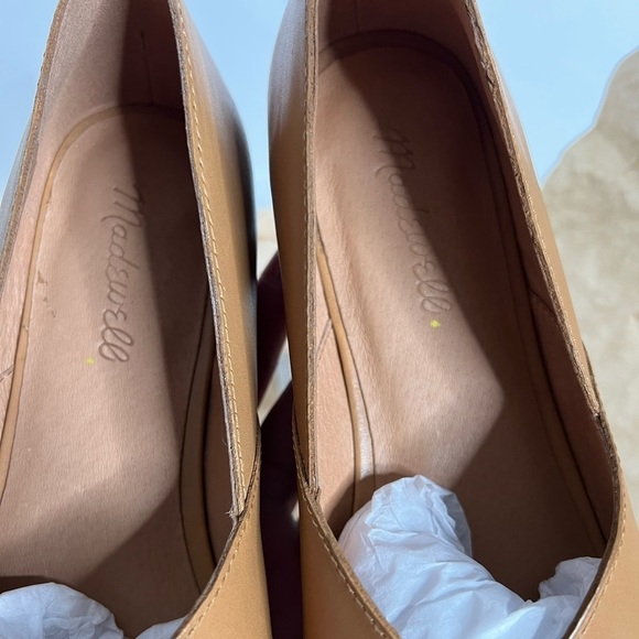 Madewell Peep Toe Leather Flat Sandal - Picture 9 of 12